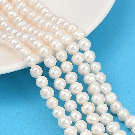 Natural Cultured Freshwater Pearl Beads Strands PEAR-I007-07W-01-1