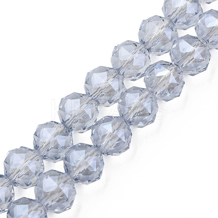 Electroplate Transparent Glass Bead Strands EGLA-N002-34B-F03-1