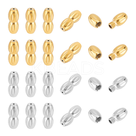 10Pcs 2 Colors 304 Stainless Steel Screw Clasps STAS-UN0050-13-1