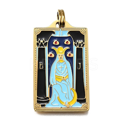 Tarot 304 Stainless Steel Enamel Pendants STAS-M119-07C-G-1