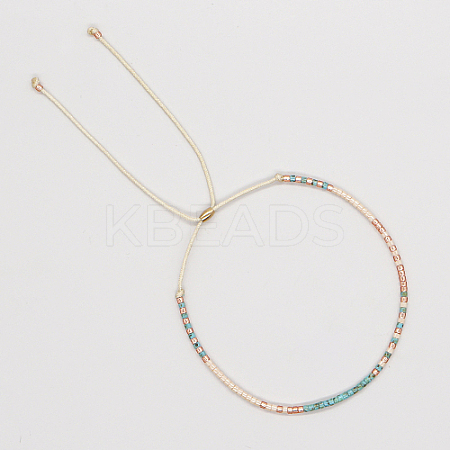 Glass Seed Braided Bead Bracelet CG0646-11-1