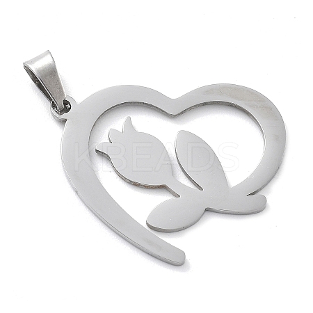 304 Stainless Steel Pendants STAS-I327-03P-1