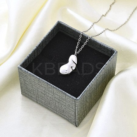 304 Stainless Steel Pendant Necklace NJEW-K255-23P-1