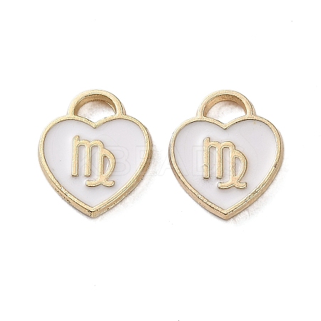 (Defective Closeout Sale: Enamel Yellowing) Golden Alloy Enamel Charms ENAM-XCP0001-47A-1