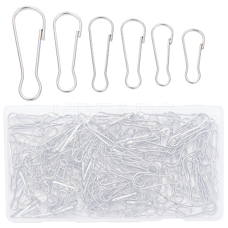 304 Stainless Steel Push Gate Snap Keychain Clasp Findings STAS-SP0001-90-1