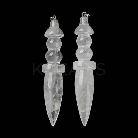 Natural Quartz Crystal Big Pendants G-H338-03P-01-1