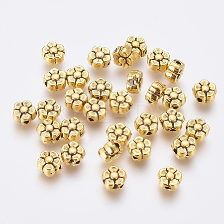 Tibetan Style Alloy Beads TIBEB-LF0071Y-AG-FF-1