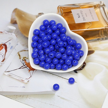 Opaque Acrylic Beads OACR-SZC0001-02B-17-1