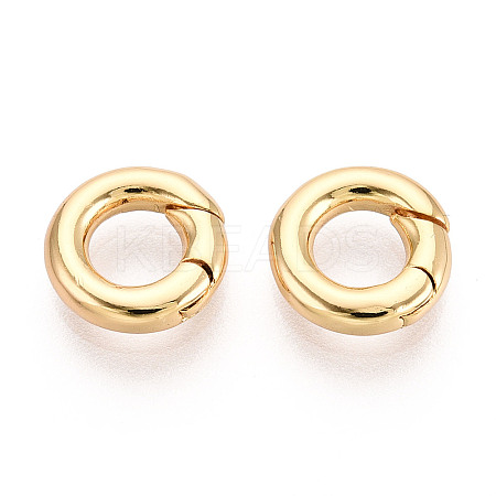 Brass Spring Gate Rings KK-T078-20G-01-1