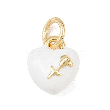 Brass Enamel Charms KK-P339-25G-01-1