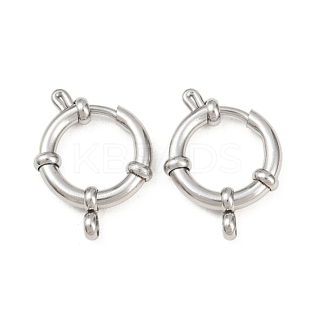Tarnish Resistant 304 Stainless Steel Spring Ring Clasps LS-STAS-R083-03-1