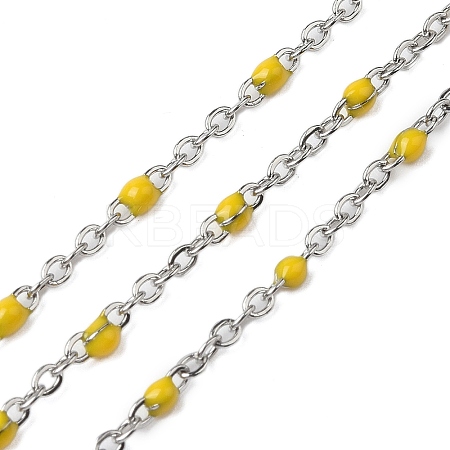 304 Stainless Steel Enamel Link Chains CHS-A015-02P-01-1