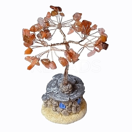 Natural Carnelian Chips Tree Decorations PW-WG91240-09-1