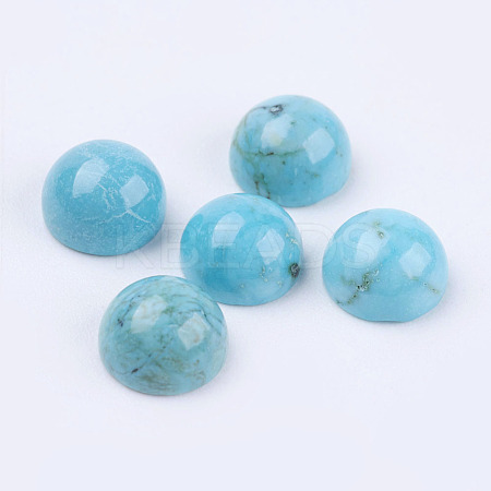 Natural Howlite Cabochons TURQ-L028-05-6mm-1