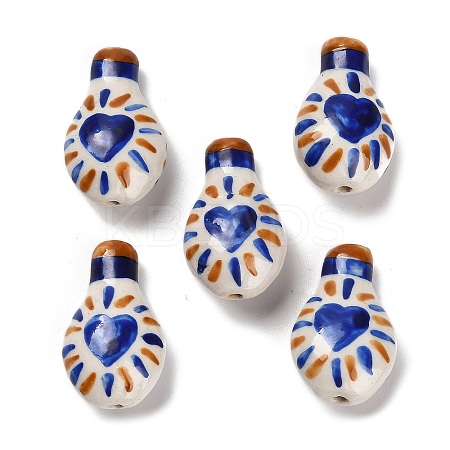 Famille Rose Porcelain Beads LAMP-I028-06C-1