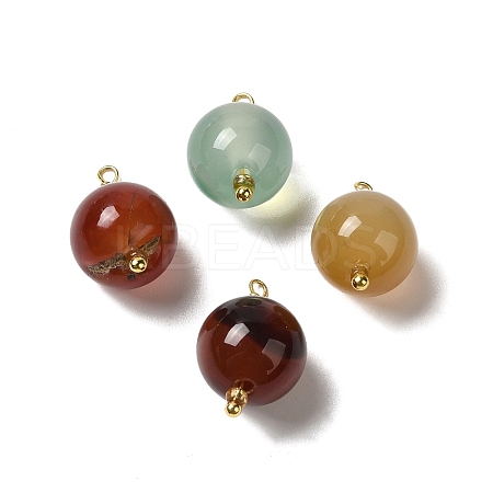 Dyed Natural Agate Pendants KK-P242-09D-G-1