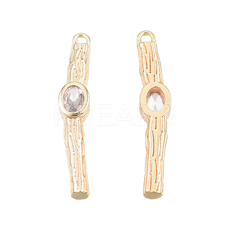 Brass Pave Cubic Zirconia Pendants KK-N232-482B-1