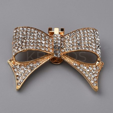 Alloy Rhinestone Shoe Decorations AJEW-WH0020-60G-1