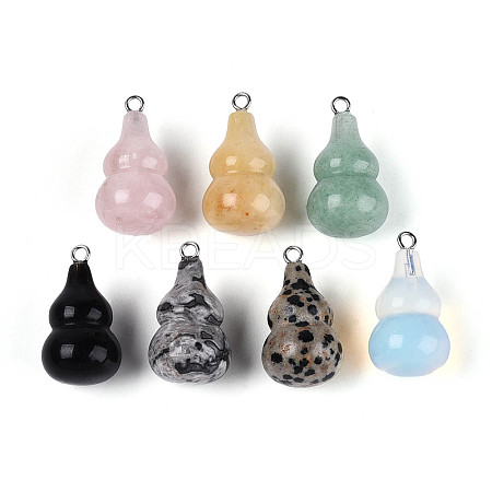 Natural & Synthetic Mixed Gemstone Pendants G-T144-73M-1