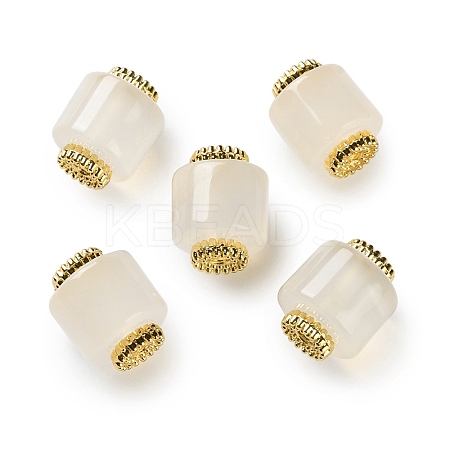 Natural Agate Barrel Beads G-G179-01-1