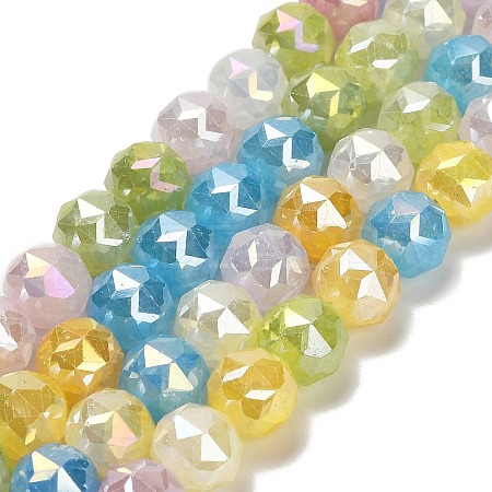 Electroplate Glass Beads Strands EGLA-P066-06A-10mm-01-1