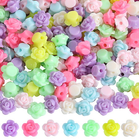 500Pcs Opaque Acrylic Beads MACR-SP0001-09-1