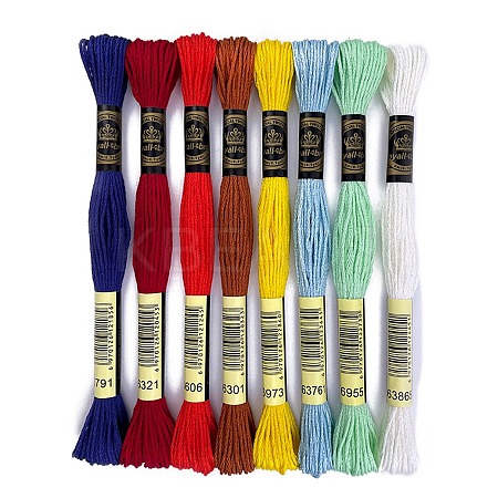 8 Skeins 8 Colors 6-Ply Crochet Threads PW-WG76952-01-1