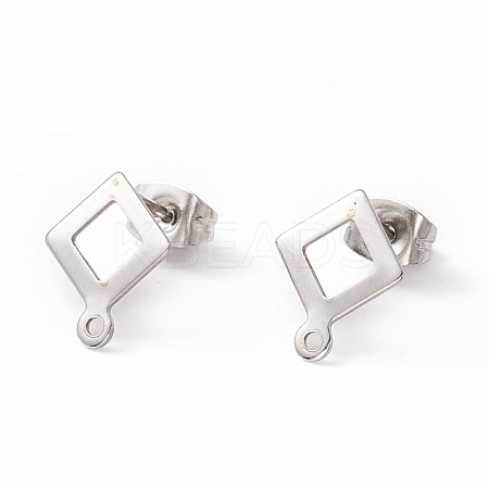 201 Stainless Steel Stud Earring Findings EJEW-A071-21P-1
