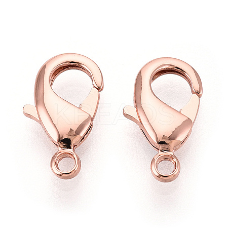Brass Lobster Claw Clasps KK-YW0004-01C-RG-1