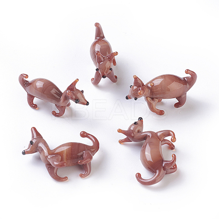 Handmade Lampwork Puppy Home Display Decorations LAMP-L075-019-1