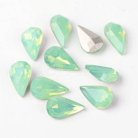 Faceted Teardrop Glass Pointed Back Rhinestone Cabochons RGLA-E004-13x8mm-033-1