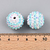Stripe Pattern Resin AB Rhinestone Round Beads RESI-S313-18x20-15-3