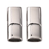 Tarnish Resistant 316 Surgical Stainless Steel Magnetic Clasps with Glue-in Ends STAS-G241-14A-P-4