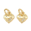Brass Micro Pave Clear Cubic Zirconia Pendants KK-L275-71D-G-1