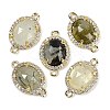 Natural Prehnite Faceted Oval Links G-B126-05G-07-1