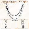 1Pc Alloy Double Layer Chain Belts for Pants AJEW-GF0011-93B-2