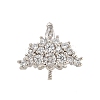 Rack Plating Brass Micro Pave Clear Cubic Zirconia Peg Bails KK-F876-24P-01-1