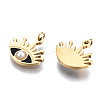 316 Surgical Stainless Steel Enamel Charms STAS-S116-382A-G-2