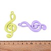 Spray Painted Alloy Big Pendants PALLOY-T092-86M-3