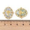 Epoxy Resin & Shell Connector Charms KK-K380-10B-G-3