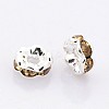 Brass Rhinestone Spacer Beads RB-A014-L8mm-14S-NF-2