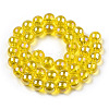 Electroplate Transparent Glass Beads Strands GLAA-T032-T10mm-AB11-2