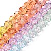 Transparent Painted Glass Beads Strands X1-DGLA-A034-T8mm-A12-2