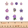 20Pcs 10 Styles Flower Alloy Enamel Pendants ENAM-FP0002-13-3
