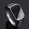 Alloy Micro Pave Cubic Zirconia Finger Rings for Men FS-WGE231C-02-2