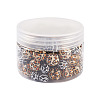 100Pcs 2 Patterns Printed Natural Wooden Beads WOOD-BY0001-01-11