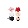 5Pcs 5 Colors Cloth Flower Collar Choker Necklaces AJEW-GA0007-38-7