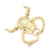 Brass Cuff Open Rings for Women RJEW-F216-04G-4