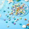 100Pcs 10 Styles Dyed Synthetic Turquoise Beads G-TA0002-04-5