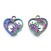 304 Stainless Steel Pendant Rhinestone Settings STAS-N098-225M-1